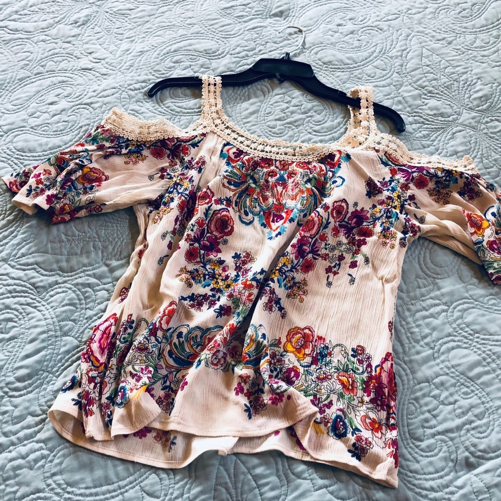 Open shoulder blouse